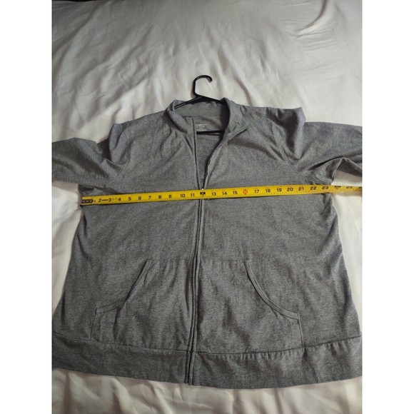 Avenue Body At Ease Light Jacket Size 18/20 Gray Front Zip - Picture 5 of 8